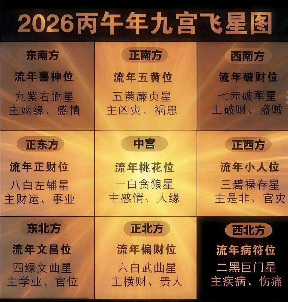 2026九宫飞星